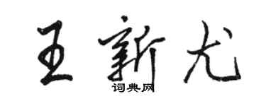 駱恆光王新尤行書個性簽名怎么寫