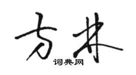 駱恆光方林草書個性簽名怎么寫