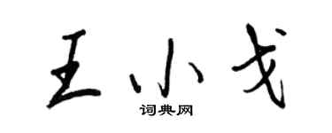 王正良王小戈行書個性簽名怎么寫