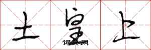 段相林土皇上行書怎么寫