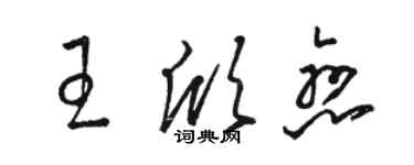 駱恆光王欣戀草書個性簽名怎么寫