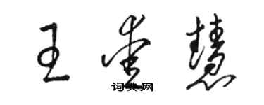 駱恆光王愛慧草書個性簽名怎么寫