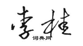駱恆光李桂草書個性簽名怎么寫