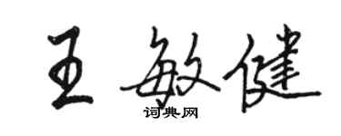 駱恆光王敏健行書個性簽名怎么寫