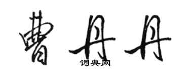 駱恆光曹丹丹行書個性簽名怎么寫