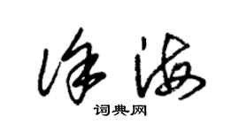 朱錫榮徐海草書個性簽名怎么寫