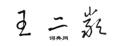 駱恆光王二嚴草書個性簽名怎么寫