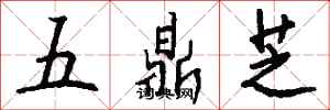 錢沛雲五鼎芝行書怎么寫
