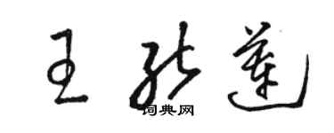 駱恆光王能蓮草書個性簽名怎么寫