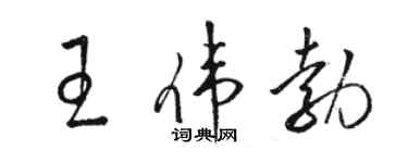 駱恆光王偉勃草書個性簽名怎么寫