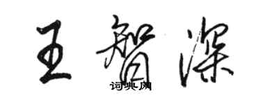 駱恆光王智深行書個性簽名怎么寫