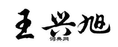 胡問遂王興旭行書個性簽名怎么寫