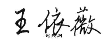 駱恆光王依薇行書個性簽名怎么寫