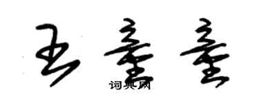 朱錫榮王童童草書個性簽名怎么寫