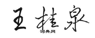 駱恆光王桂泉行書個性簽名怎么寫