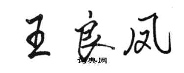 駱恆光王良鳳行書個性簽名怎么寫