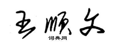 朱錫榮王順文草書個性簽名怎么寫