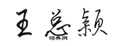 駱恆光王總穎行書個性簽名怎么寫