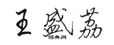 駱恆光王盛荔行書個性簽名怎么寫