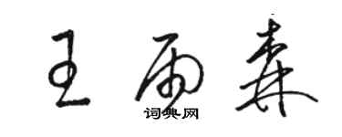 駱恆光王雨森草書個性簽名怎么寫