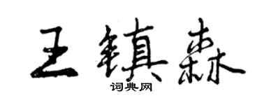曾慶福王鎮森行書個性簽名怎么寫