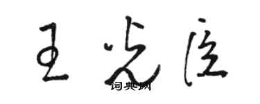 駱恆光王光臣草書個性簽名怎么寫