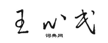 駱恆光王心民草書個性簽名怎么寫