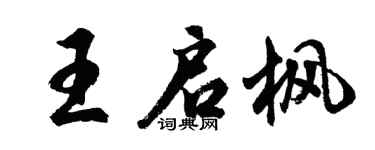 胡問遂王啟楓行書個性簽名怎么寫