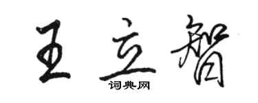 駱恆光王立智行書個性簽名怎么寫