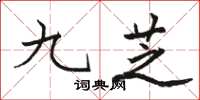 駱恆光九芝楷書怎么寫