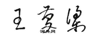 駱恆光王慶梁草書個性簽名怎么寫