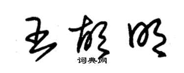 朱錫榮王胡明草書個性簽名怎么寫