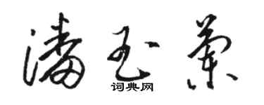 駱恆光潘玉蘭草書個性簽名怎么寫