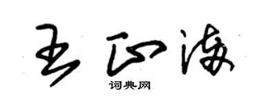 朱錫榮王正滿草書個性簽名怎么寫