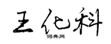 曾慶福王化科行書個性簽名怎么寫