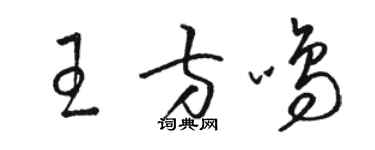 駱恆光王方鳴草書個性簽名怎么寫