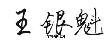 駱恆光王銀魁行書個性簽名怎么寫