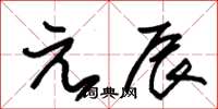 朱錫榮元辰草書怎么寫