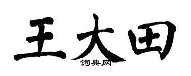 翁闓運王大田楷書個性簽名怎么寫