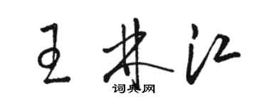 駱恆光王林江草書個性簽名怎么寫