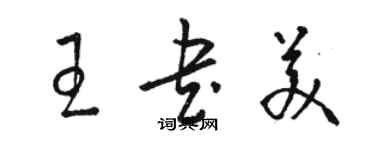 駱恆光王書美草書個性簽名怎么寫