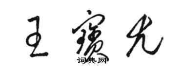 駱恆光王寶尤草書個性簽名怎么寫