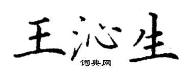 丁謙王沁生楷書個性簽名怎么寫