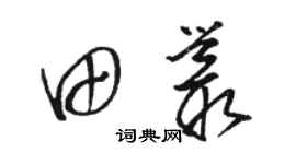 駱恆光田叢草書個性簽名怎么寫