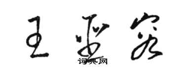 駱恆光王聖容草書個性簽名怎么寫