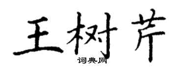 丁謙王樹芹楷書個性簽名怎么寫