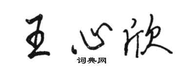 駱恆光王心欣行書個性簽名怎么寫