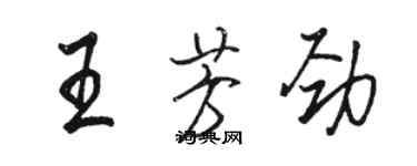 駱恆光王芳勁行書個性簽名怎么寫