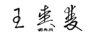 駱恆光王爽雙草書個性簽名怎么寫