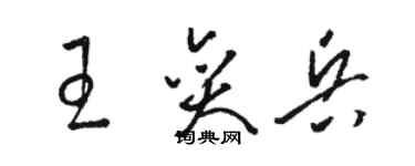 駱恆光王奕兵草書個性簽名怎么寫